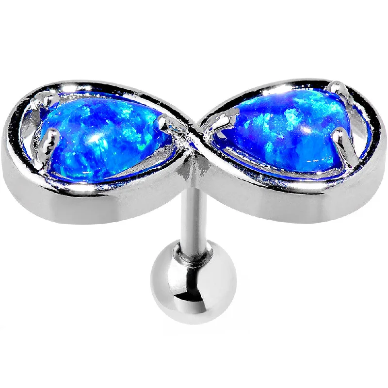 Women's Earrings – Elegant Designs for Every Personality--Stainless Steel Blue Faux Opal Infinity Tragus Cartilage Earring Women's Earrings – Elegant Designs for Every Personality--Stainless Steel Blue Faux Opal Infinity Tragus Cartilage Earring