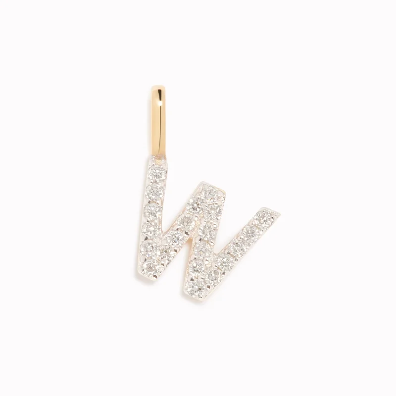 Shop Classic Women's Necklaces & Pendants with a Modern Twist-Diamond Initial Pendant 14k Gold - W Shop Classic Women's Necklaces & Pendants with a Modern Twist-Diamond Initial Pendant 14k Gold - W