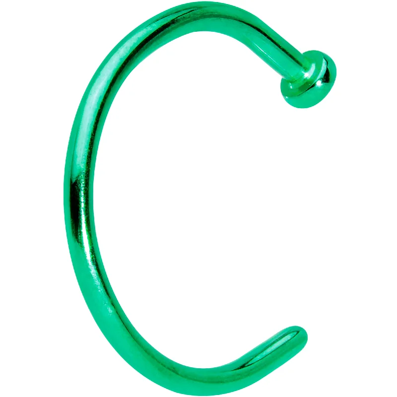 Nose Rings for Classic Timeless Fashion -18 Gauge 3/8 Green PVD Implant Grade Titanium Disc Nose Hoop Nose Rings for Classic Timeless Fashion -18 Gauge 3/8 Green PVD Implant Grade Titanium Disc Nose Hoop