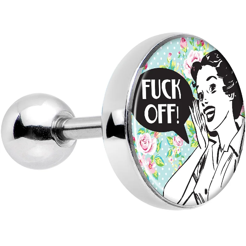 Women's Earrings – Elegant Designs for Every Personality--Retro Style Woman F*ck Off Tragus Cartilage Earring