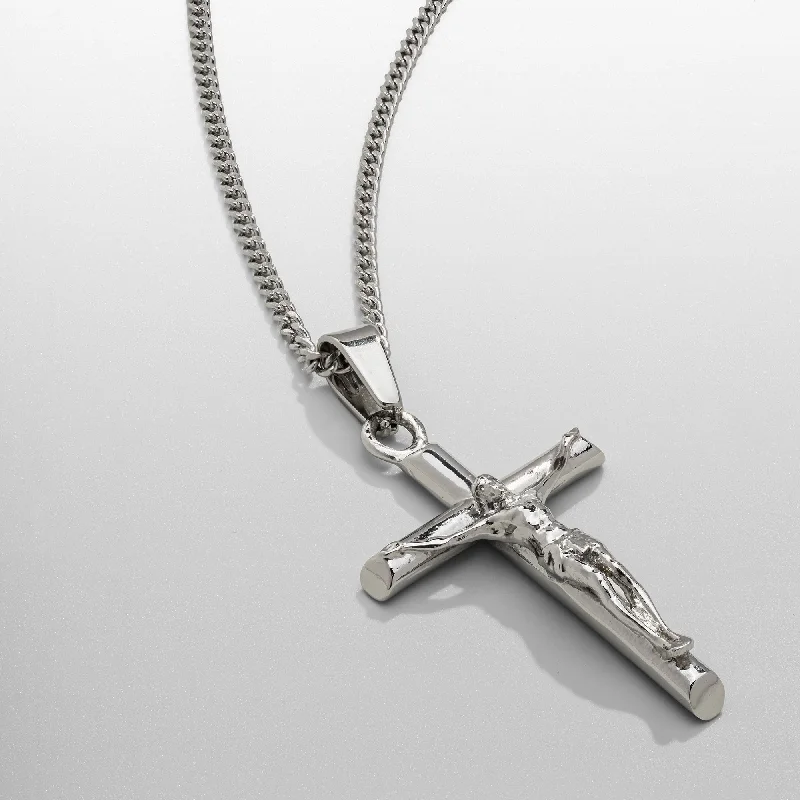 Exclusive Men's Necklaces & Pendants for the Modern Gentleman-Crucifix (Silver)