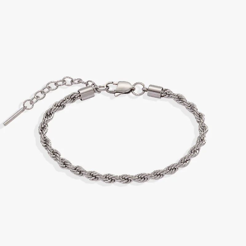 Handcrafted Wooden Bangle Bracelets for Women-French Rope Stainless Adjustable Bracelet