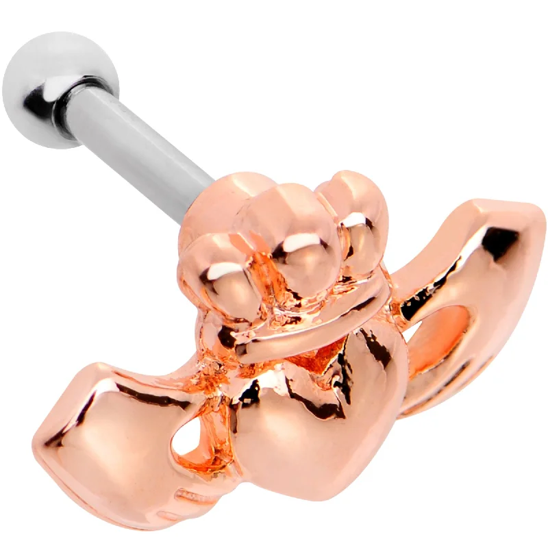 Women's Earrings – Elegant Designs for Every Personality--16 Gauge 1/4 Rose Gold Tone Sacred Heart Tragus Cartilage Earring Women's Earrings – Elegant Designs for Every Personality--16 Gauge 1/4 Rose Gold Tone Sacred Heart Tragus Cartilage Earring