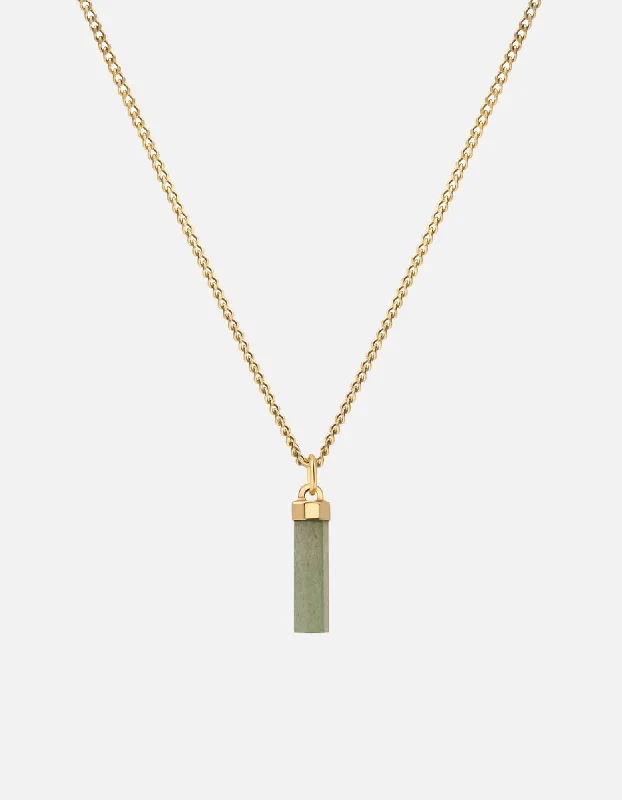 Exclusive Men's Necklaces & Pendants for the Modern Gentleman-Remi Aventurine Necklace, Gold Vermeil Exclusive Men's Necklaces & Pendants for the Modern Gentleman-Remi Aventurine Necklace, Gold Vermeil