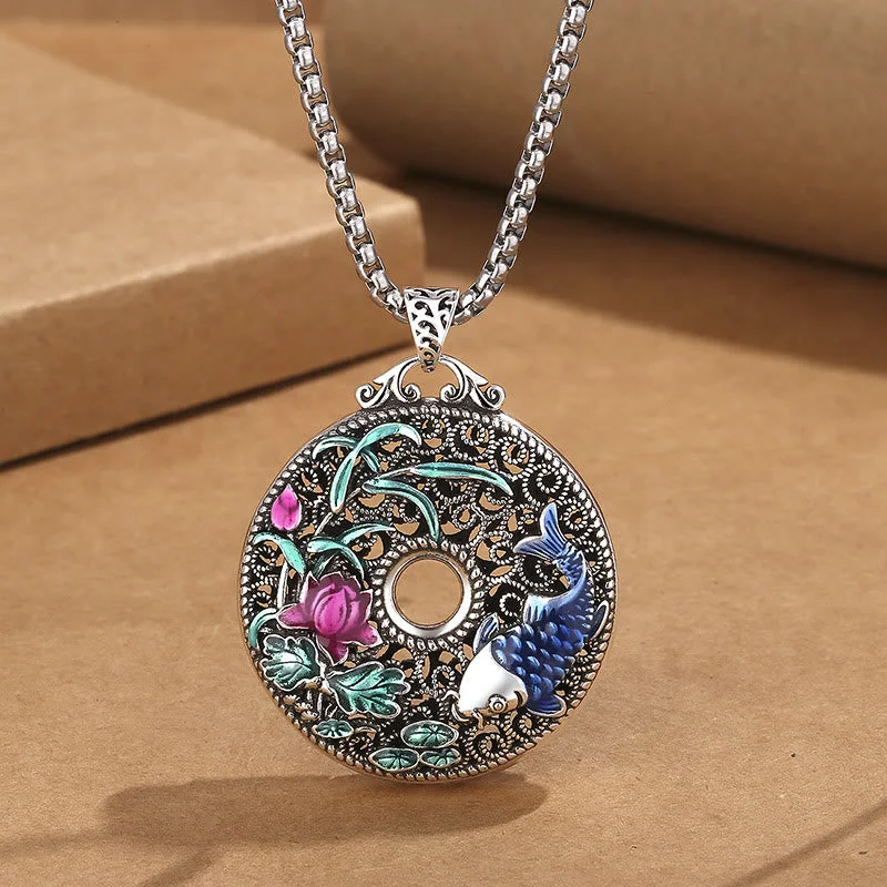 Shop Classic Women's Necklaces & Pendants with a Modern Twist-Buddha Stones Koi Fish Lotus Peace Buckle Fu Character Wealth Luck Necklace Pendant Shop Classic Women's Necklaces & Pendants with a Modern Twist-Buddha Stones Koi Fish Lotus Peace Buckle Fu Character Wealth Luck Necklace Pendant