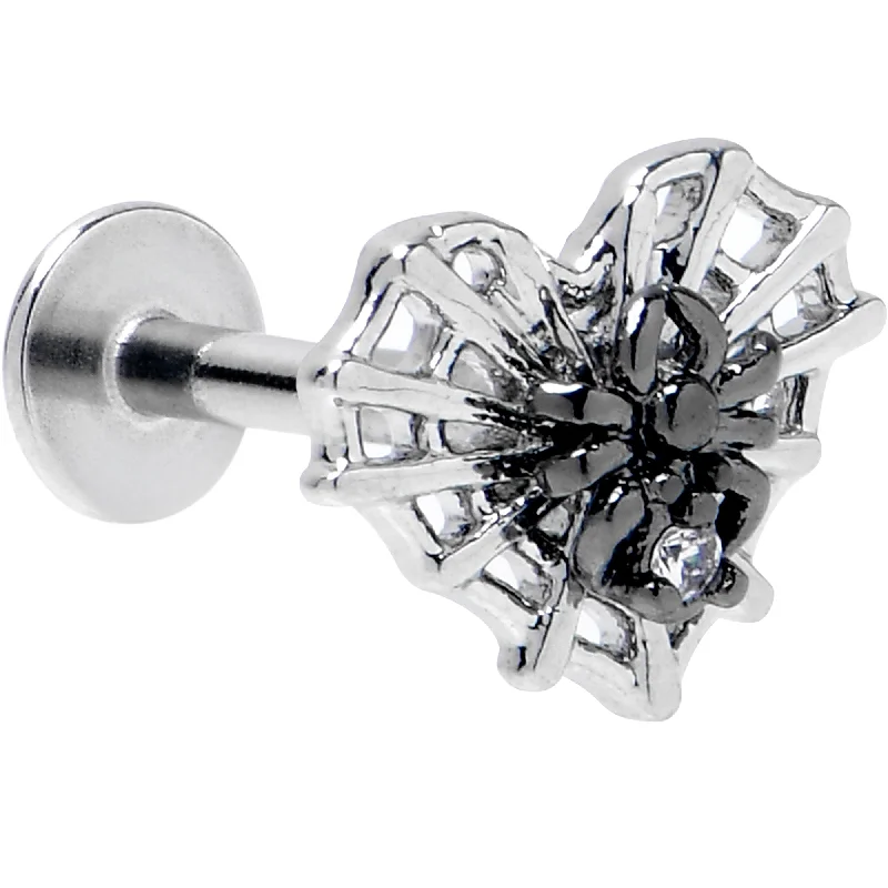 Lip Rings for Every Piercing Style16 Gauge 5/16 Clear CZ Gem Heart of Spider Labret Monroe Tragus Lip Rings for Every Piercing Style16 Gauge 5/16 Clear CZ Gem Heart of Spider Labret Monroe Tragus