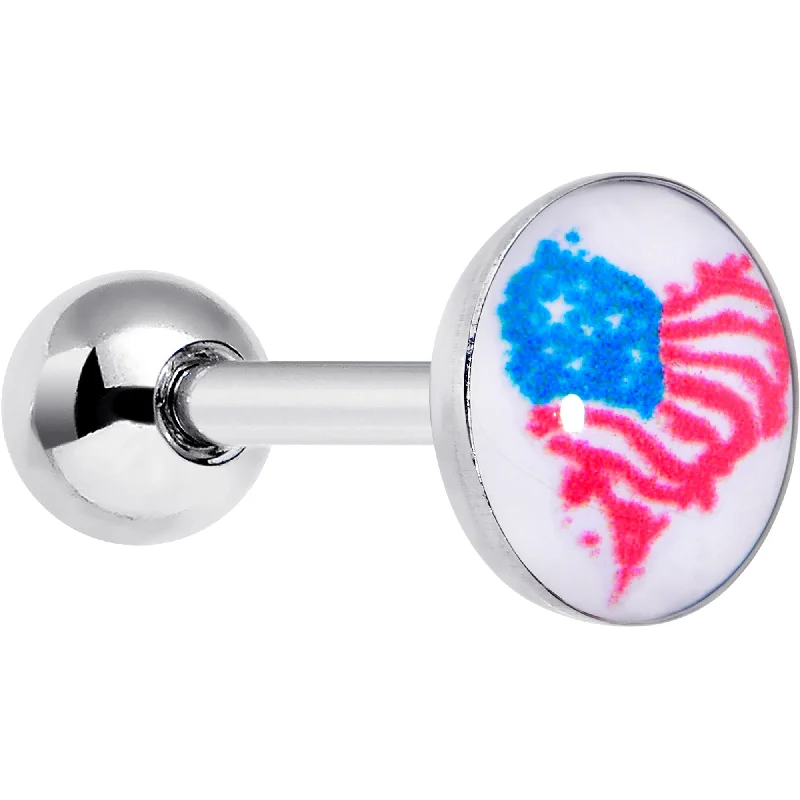 Women's Earrings – Elegant Designs for Every Personality--16 Gauge 1/4 Heart Flag Patriotic Cartilage Tragus Earring Women's Earrings – Elegant Designs for Every Personality--16 Gauge 1/4 Heart Flag Patriotic Cartilage Tragus Earring