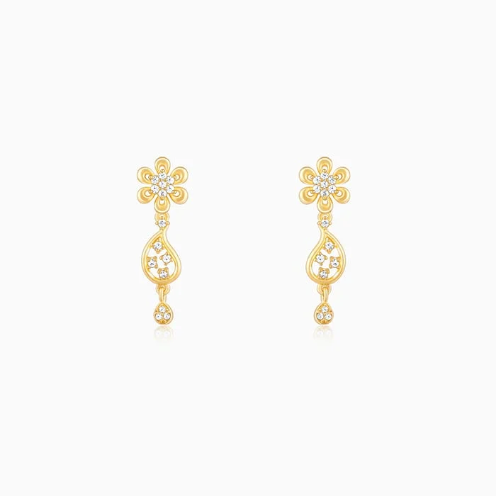 Women's Earrings – Elegant Designs for Every Personality--Golden Glorious Flower Earrings