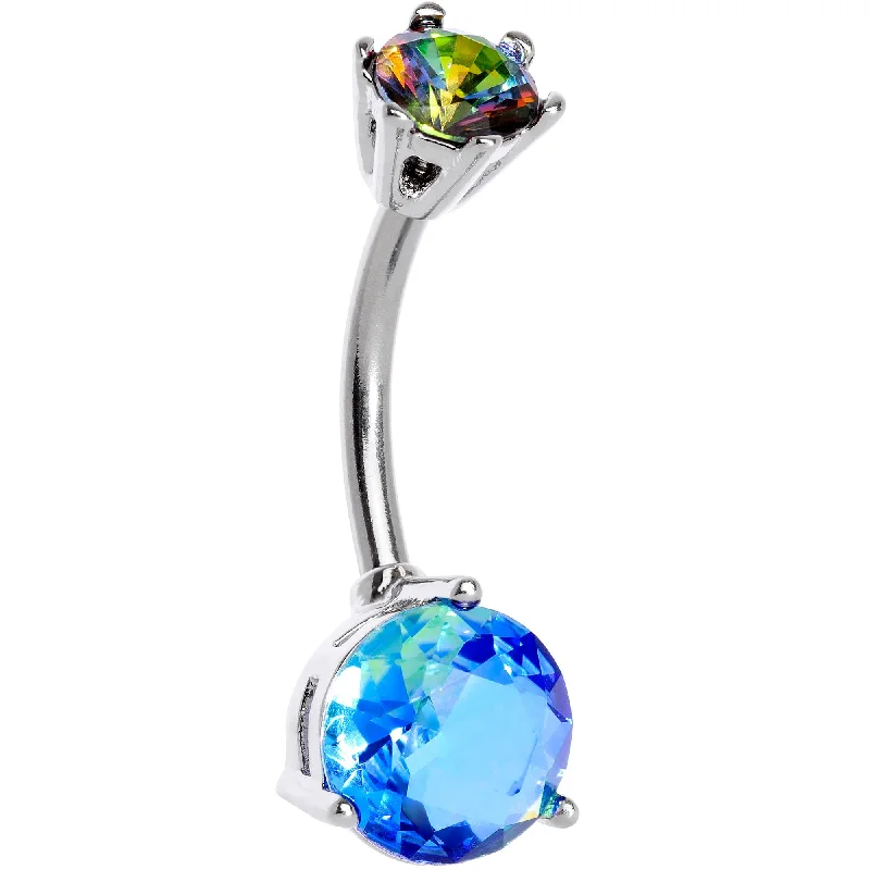 Custom Belly Rings with Personalized Features -Blue Aurora Gems Simply Gems Belly Ring Custom Belly Rings with Personalized Features -Blue Aurora Gems Simply Gems Belly Ring