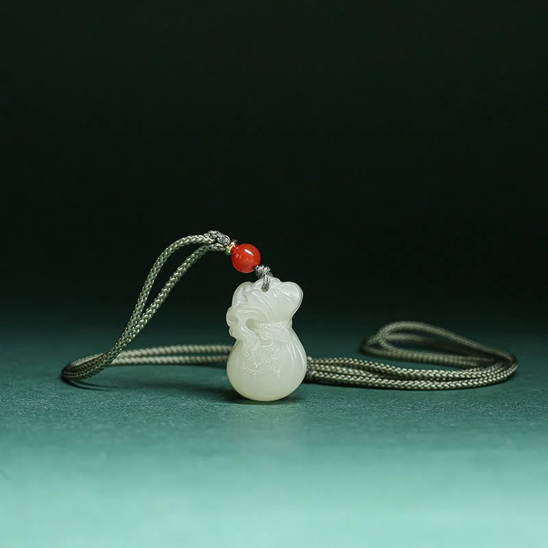 Shop Classic Women's Necklaces & Pendants with a Modern Twist-Buddha Stones Natural Hetian Jade Money Bag Wealth Necklace Pendant Key Chain Phone Hanging Decoration Shop Classic Women's Necklaces & Pendants with a Modern Twist-Buddha Stones Natural Hetian Jade Money Bag Wealth Necklace Pendant Key Chain Phone Hanging Decoration