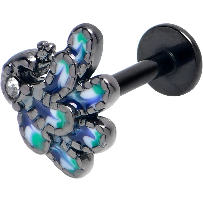 Stainless Steel Lip Rings16 Gauge 5/16 Clear Gem Black Peacock Green Labret Monroe Tragus Stainless Steel Lip Rings16 Gauge 5/16 Clear Gem Black Peacock Green Labret Monroe Tragus