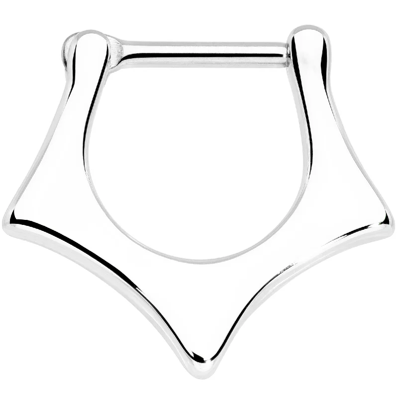 Simple and Comfortable Nose Rings -16 Gauge 5/16 Dramatically Structured Septum Clicker Simple and Comfortable Nose Rings -16 Gauge 5/16 Dramatically Structured Septum Clicker