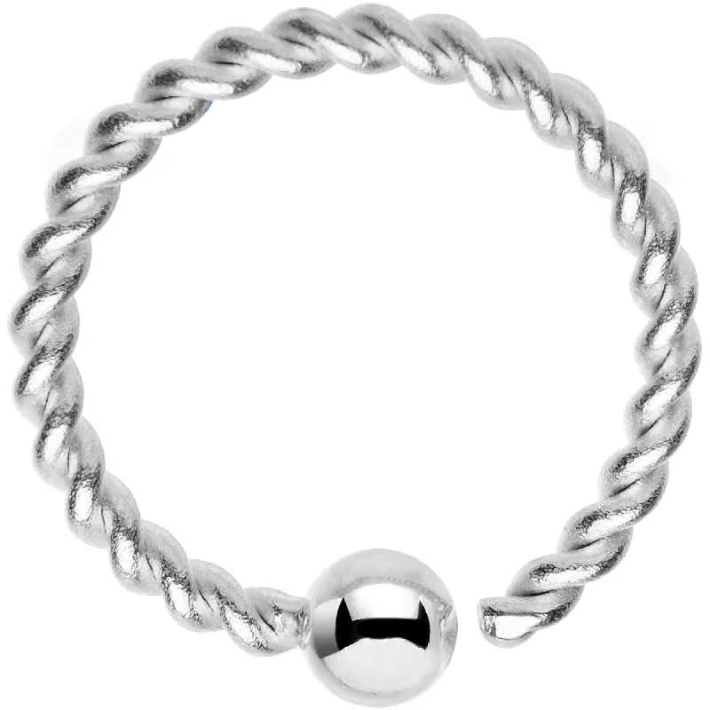 Women's Earrings – Elegant Designs for Every Personality--16 Gauge 3/8" So Twisted Captive Style Seamless Ring