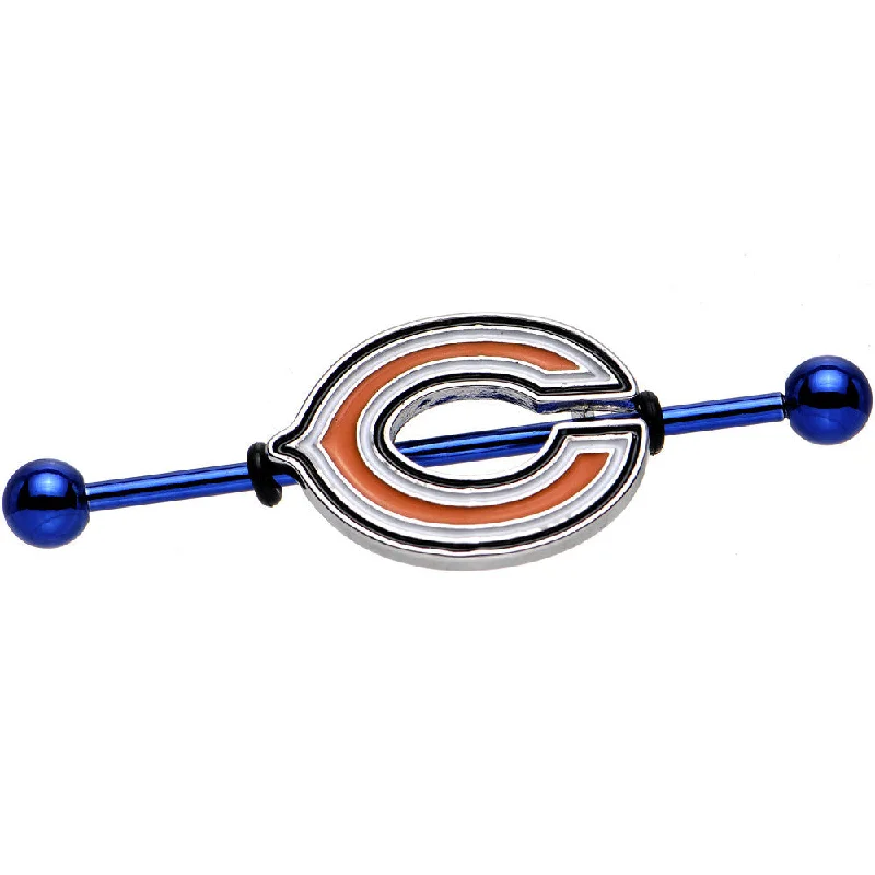 Women's Earrings – Elegant Designs for Every Personality--Officially Licensed NFL Chicago Bears Industrial Barbell