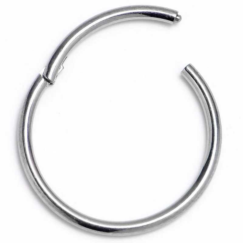 Trendy Nose Rings for Fashion Forward Women -18 Gauge 1/2 ASTM F-136 Titainum Percision Hinged Segment Hoop Trendy Nose Rings for Fashion Forward Women -18 Gauge 1/2 ASTM F-136 Titainum Percision Hinged Segment Hoop