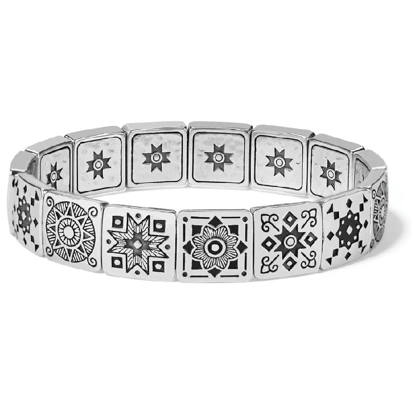 Women's Adjustable Bangle Bracelets-Mosaic Tile Stretch Bracelet