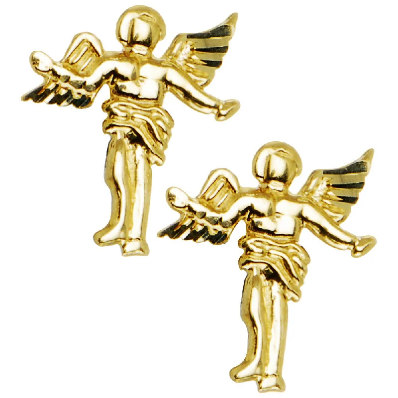 Women's Earrings – Elegant Designs for Every Personality--14kt Yellow Gold Angel Stud Earrings Women's Earrings – Elegant Designs for Every Personality--14kt Yellow Gold Angel Stud Earrings