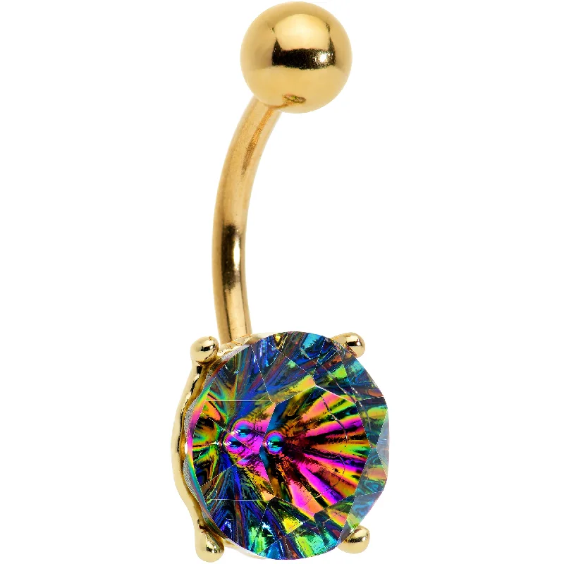 Unique Belly Rings for Fashion-Lovers -Vitrail Gem Gold Tone Simply Elegant Style Belly Ring Unique Belly Rings for Fashion-Lovers -Vitrail Gem Gold Tone Simply Elegant Style Belly Ring