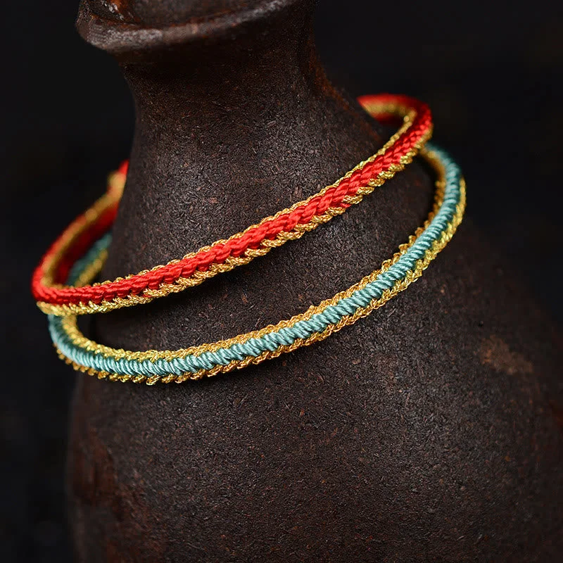 Traditional Indian Bangles for Women-Buddha Stones Two-Color Rope Handcrafted Eight Thread Peace Knot Bracelet Traditional Indian Bangles for Women-Buddha Stones Two-Color Rope Handcrafted Eight Thread Peace Knot Bracelet