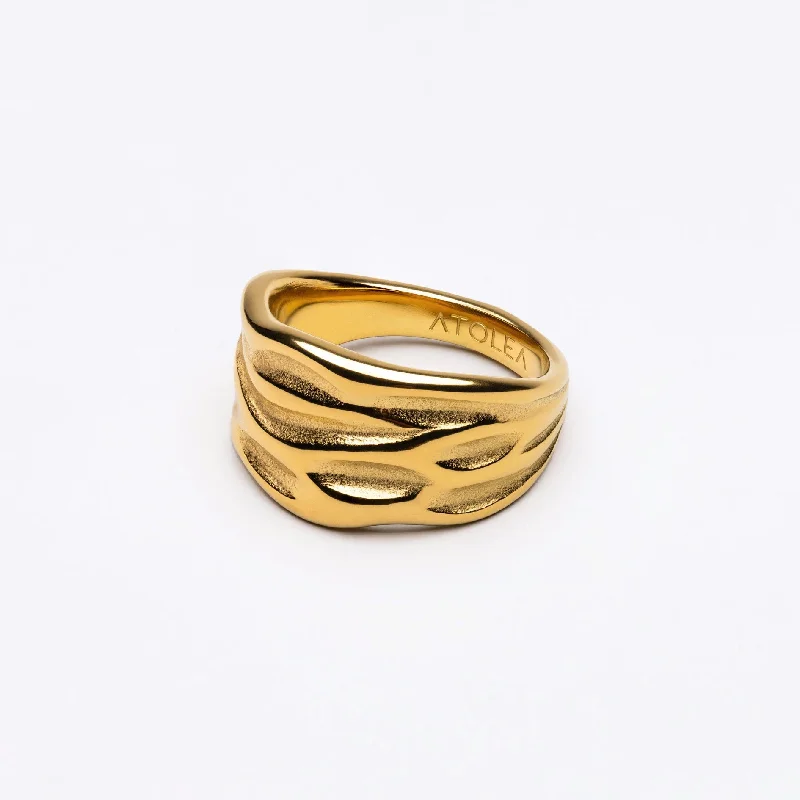 Chic Women's Rings for Fashion-Forward Looks-"Gaia" Statement Ring