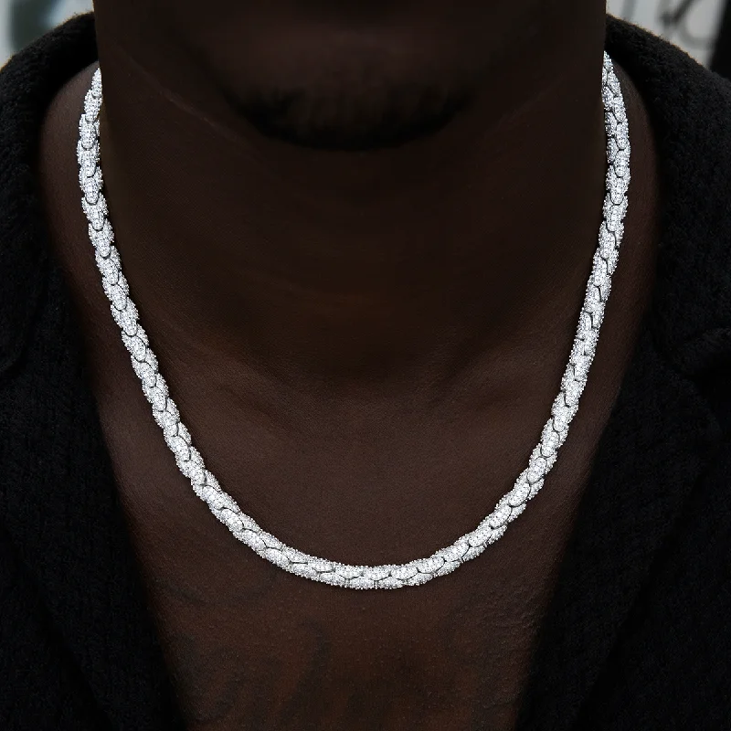 Exclusive Men's Necklaces & Pendants for the Modern Gentleman-Diamond Pave Reptile Chain in White Gold Exclusive Men's Necklaces & Pendants for the Modern Gentleman-Diamond Pave Reptile Chain in White Gold
