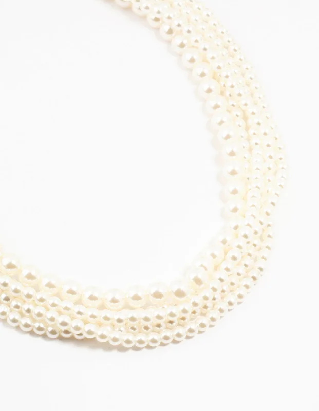 Shop Classic Women's Necklaces & Pendants with a Modern Twist-Beaded Multi Sized Pearls Layered Necklace Shop Classic Women's Necklaces & Pendants with a Modern Twist-Beaded Multi Sized Pearls Layered Necklace