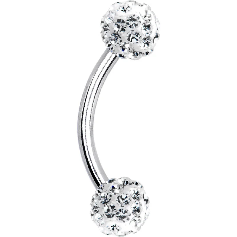 Women's Earrings – Elegant Designs for Every Personality--Crystal Clear Ferido Ball Eyebrow Ring Created with Crystals