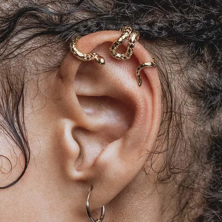 Women's Earrings – Elegant Designs for Every Personality--MINERVA. Snake Ear Wrap Cuff - Gold Women's Earrings – Elegant Designs for Every Personality--MINERVA. Snake Ear Wrap Cuff - Gold