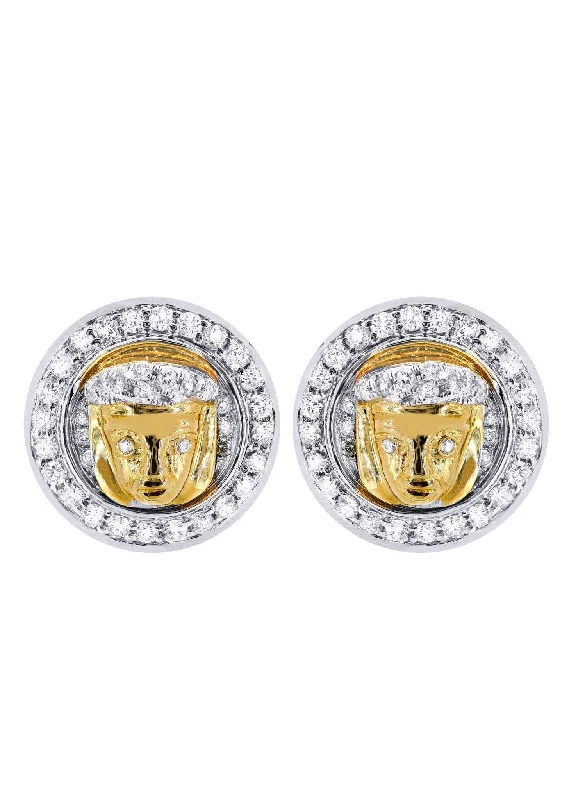 Shop Durable Men's Earrings for Everyday Wear-Diamond Earrings For Men | 14K Yellow Gold | 0.84 Carats Shop Durable Men's Earrings for Everyday Wear-Diamond Earrings For Men | 14K Yellow Gold | 0.84 Carats