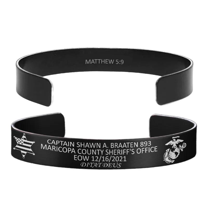 Modern Leather Bracelets for Men-Captain Shawn Braaten Memorial Band – Hosted by the Braaten Family Modern Leather Bracelets for Men-Captain Shawn Braaten Memorial Band – Hosted by the Braaten Family