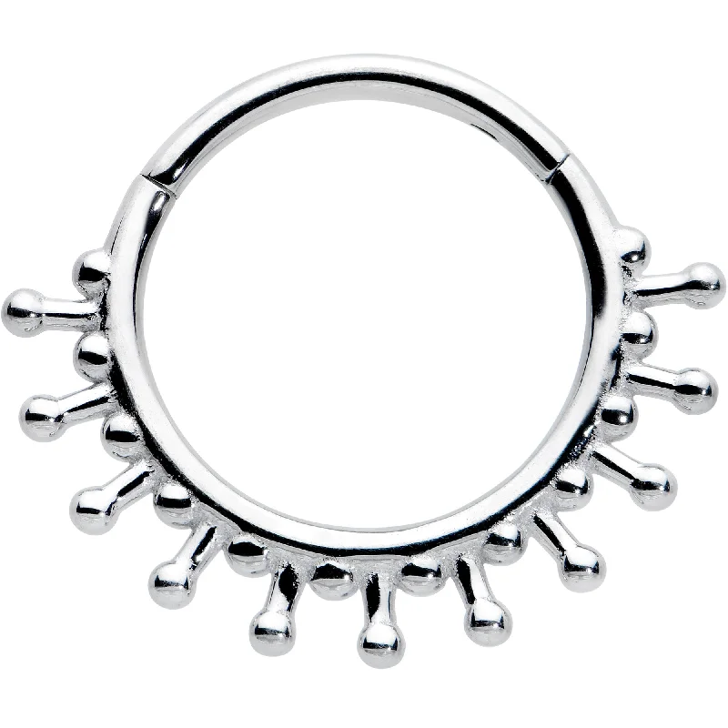 Nose Rings for Men and Women -16 Gauge 3/8 Splatter Effect Hinged Segment Ring