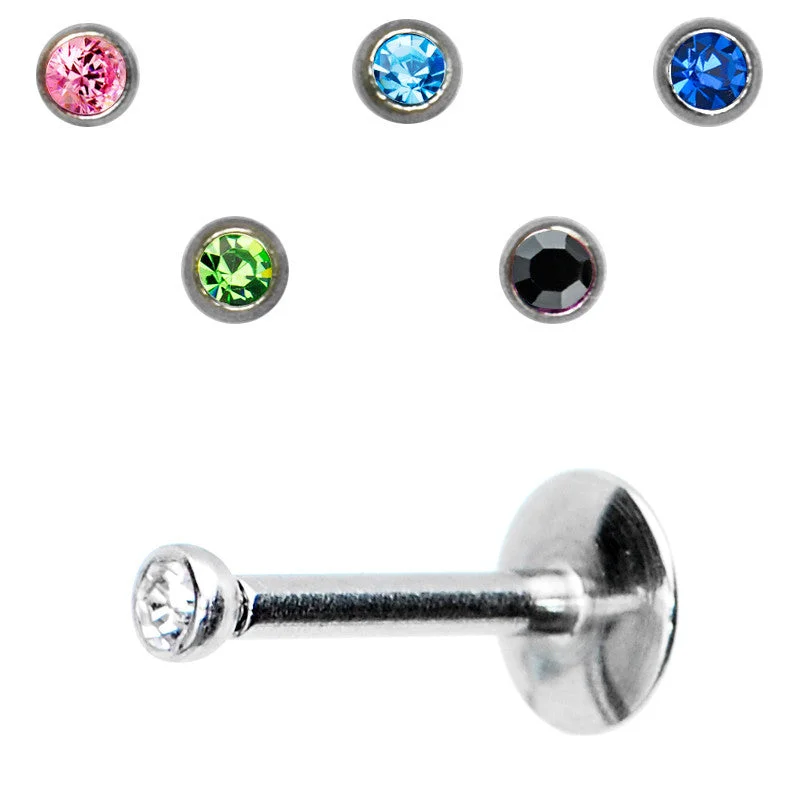 Lip Rings for Fashionable Piercing Styles14 Gauge Cubic Zirconia Interchangeable Labret Pack Set Lip Rings for Fashionable Piercing Styles14 Gauge Cubic Zirconia Interchangeable Labret Pack Set