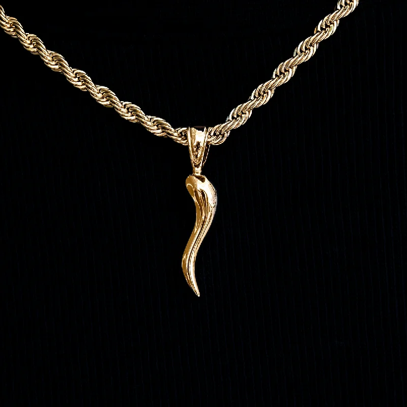 Exclusive Men's Necklaces & Pendants for the Modern Gentleman-Italian Horn Pendant