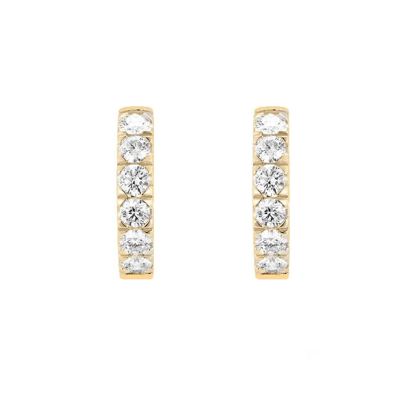 Women's Earrings – Elegant Designs for Every Personality--The Pavé Huggie Hoops, Medium