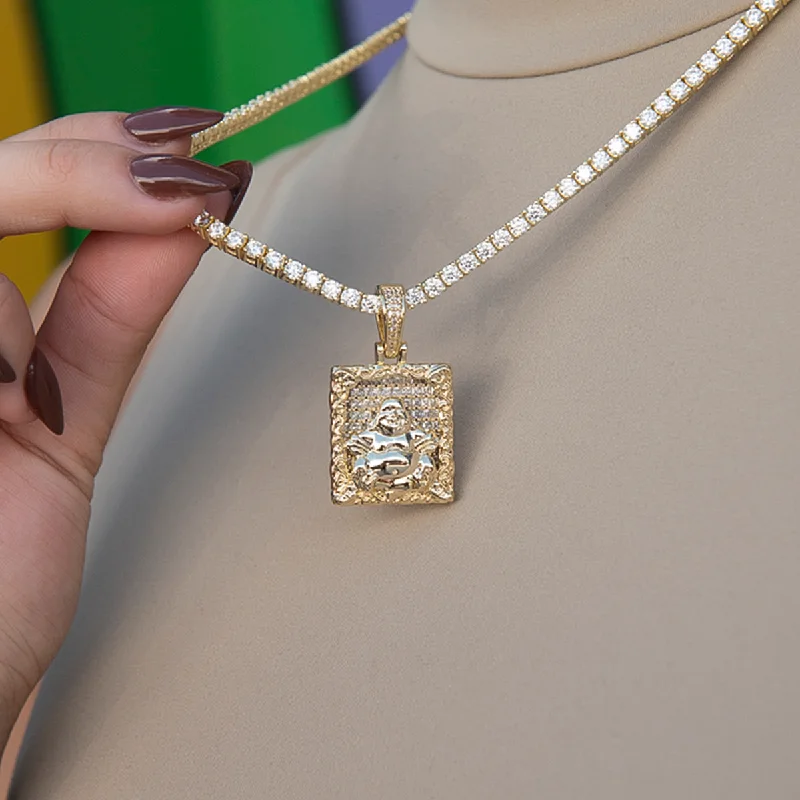 Shop Classic Women's Necklaces & Pendants with a Modern Twist-Diamond Buddha Pendant in Yellow Gold Shop Classic Women's Necklaces & Pendants with a Modern Twist-Diamond Buddha Pendant in Yellow Gold