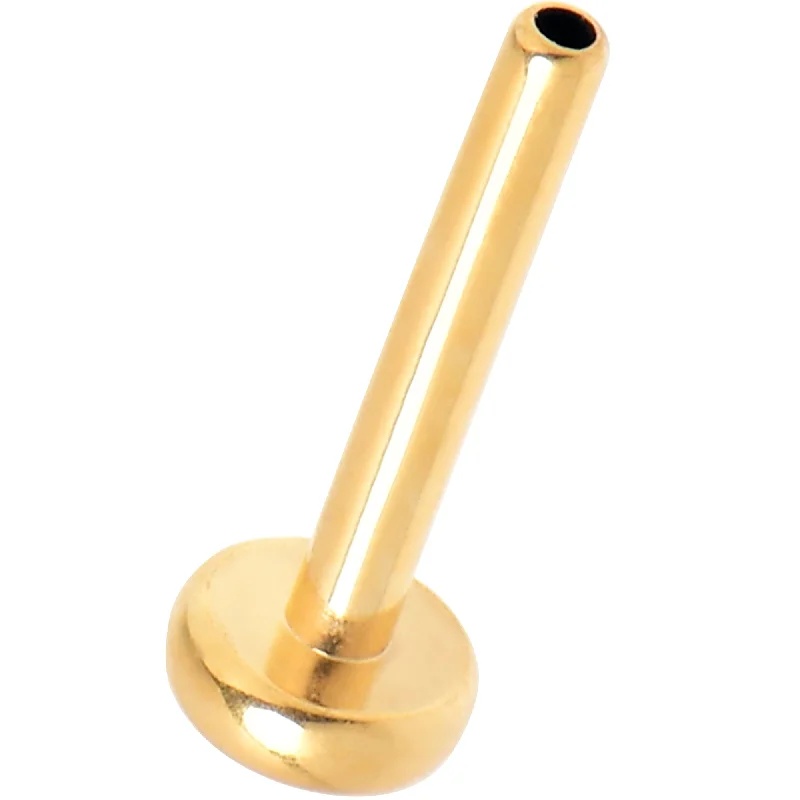 Women's Earrings – Elegant Designs for Every Personality--20 Gauge 1/4 Gold Tone ASTM F-136 Implant Grade Titanium Threadless Post Only Labret