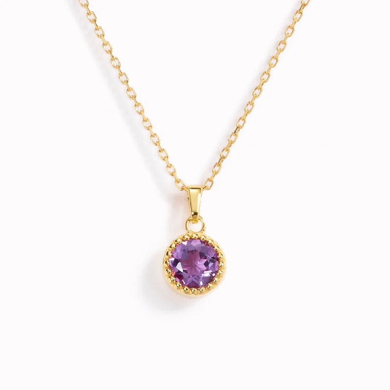 Shop Classic Women's  Necklaces & Pendants with a Modern Twist-February Birthstone Necklace - Amethyst