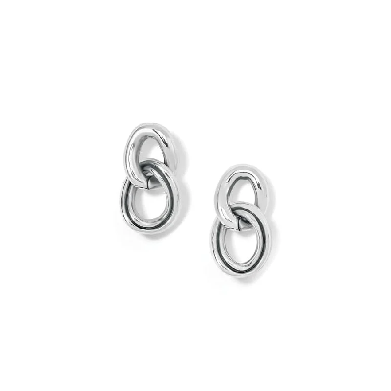 Women's Earrings – Elegant Designs for Every Personality--Interlok Chain Post Drop Earrings Women's Earrings – Elegant Designs for Every Personality--Interlok Chain Post Drop Earrings