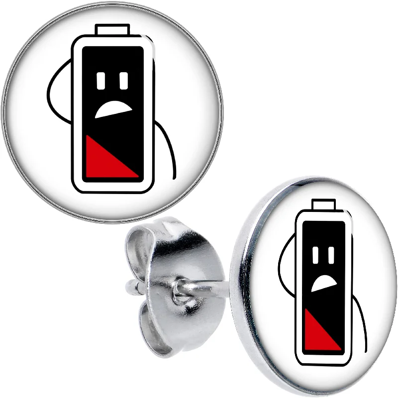 Women's Earrings – Elegant Designs for Every Personality--Battery Empty Stud Earrings Women's Earrings – Elegant Designs for Every Personality--Battery Empty Stud Earrings