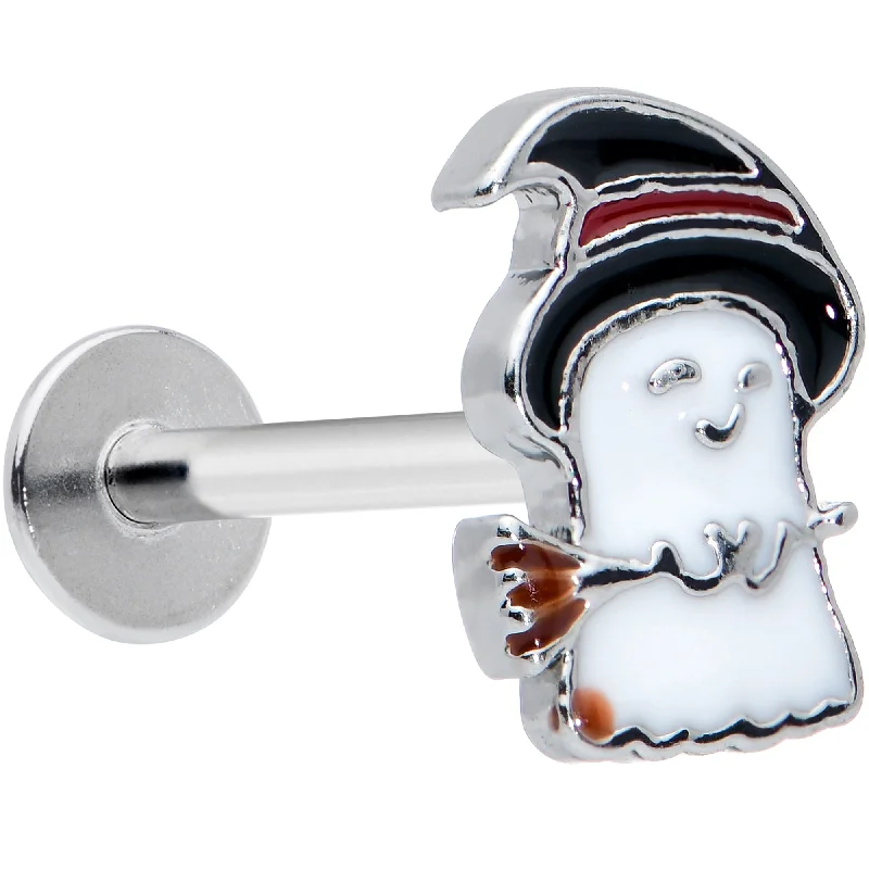 Comfortable Lip Rings for Everyday Fashion16 Gauge 5/16 Witch Hat Ghost Halloween Labret Monroe Tragus