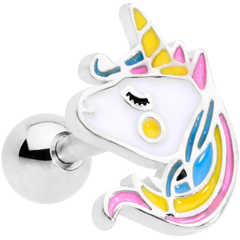 Women's Earrings – Elegant Designs for Every Personality--16 Gauge 1/4 Pastel Unicorn Cartilage Tragus Earring Women's Earrings – Elegant Designs for Every Personality--16 Gauge 1/4 Pastel Unicorn Cartilage Tragus Earring