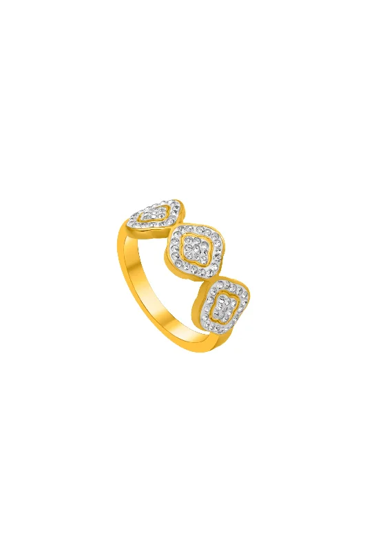 Chic Women's Rings for Fashion-Forward Looks-Rossi's Crystal Iconic Ring