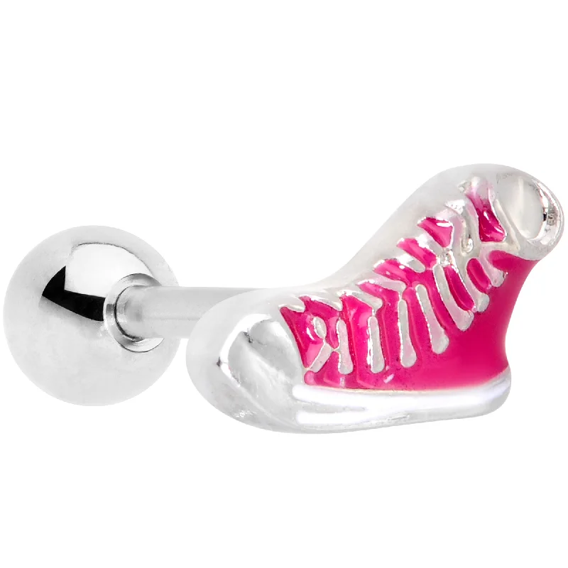 Women's Earrings – Elegant Designs for Every Personality--16 Gauge 1/4 Pink High Top Sneaker Cartilage Tragus Earring Women's Earrings – Elegant Designs for Every Personality--16 Gauge 1/4 Pink High Top Sneaker Cartilage Tragus Earring