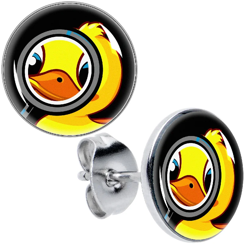 Women's Earrings – Elegant Designs for Every Personality--Magnified Yellow Duck Stud Earrings Women's Earrings – Elegant Designs for Every Personality--Magnified Yellow Duck Stud Earrings