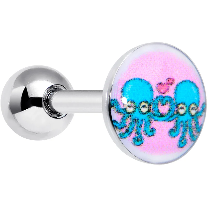 Women's Earrings – Elegant Designs for Every Personality--16 Gauge 1/4 Loving Octopus Duo Cartilage Tragus Earring Women's Earrings – Elegant Designs for Every Personality--16 Gauge 1/4 Loving Octopus Duo Cartilage Tragus Earring