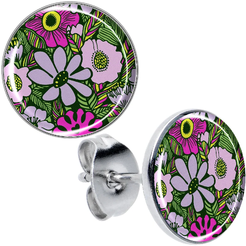Women's Earrings – Elegant Designs for Every Personality--Blossom Creation Paradise of Pink Flowers Stud Earrings Women's Earrings – Elegant Designs for Every Personality--Blossom Creation Paradise of Pink Flowers Stud Earrings