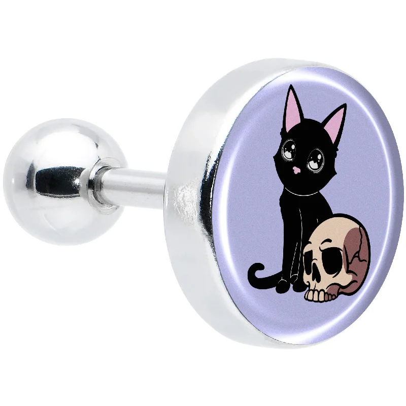 Women's Earrings – Elegant Designs for Every Personality--16 Gauge 1/4 Skull Cat Tragus Cartilage Earring Women's Earrings – Elegant Designs for Every Personality--16 Gauge 1/4 Skull Cat Tragus Cartilage Earring