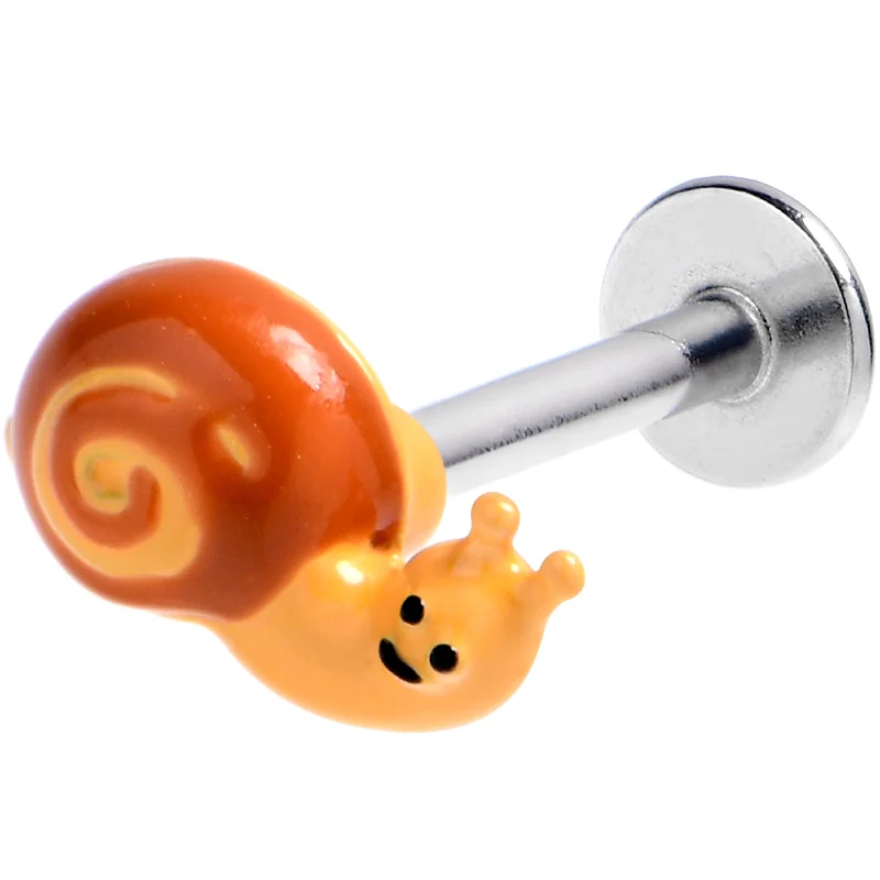 Lip Rings for Bold Fashion Statements16 Gauge 5/16 Cottagecore Snail Labret Monroe Tragus