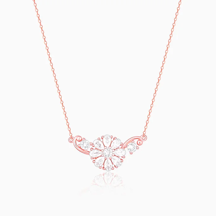 Shop Classic Women's Necklaces & Pendants with a Modern Twist-Rose Gold Floral Necklace Shop Classic Women's Necklaces & Pendants with a Modern Twist-Rose Gold Floral Necklace