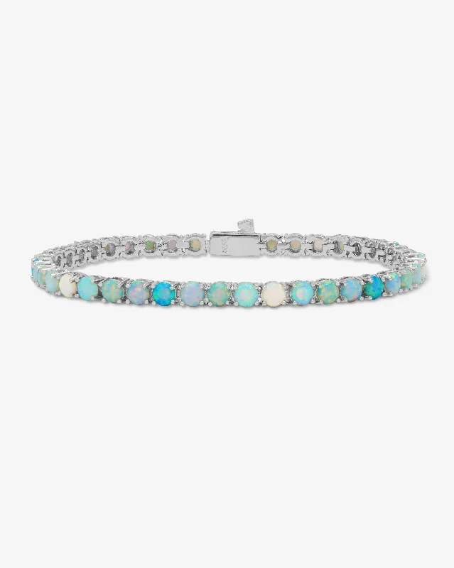 Stunning Anklets for Modern Fashion-Grand Heiress Ombré Tennis Bracelet - Silver|Blue Opal Ombré Stunning Anklets for Modern Fashion-Grand Heiress Ombré Tennis Bracelet - Silver|Blue Opal Ombré